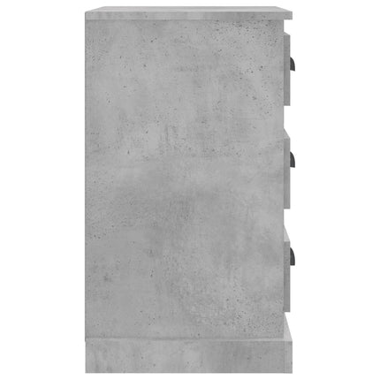 Sängbord betonggrå 39x39x67 cm konstruerat trä