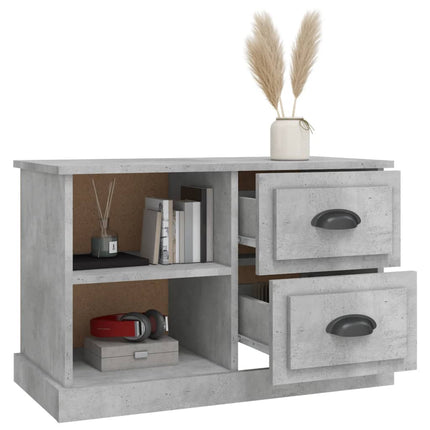 TV-skåp betonggrå 73x35,5x47,5 cm konstruerat trä
