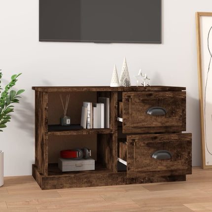 TV-skåp rökfärgad ek 73x35,5x47,5 cm konstruerat trä
