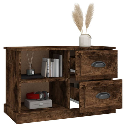 TV-skåp rökfärgad ek 73x35,5x47,5 cm konstruerat trä