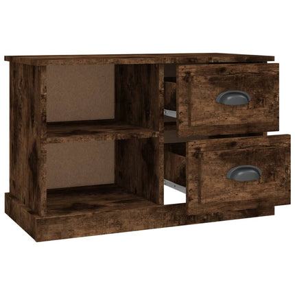 TV-skåp rökfärgad ek 73x35,5x47,5 cm konstruerat trä