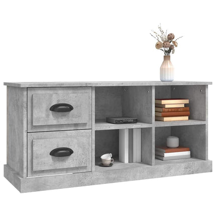 TV-bänk betonggrå 102x35,5x47,5 cm konstruerat trä