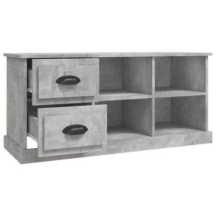 TV-bänk betonggrå 102x35,5x47,5 cm konstruerat trä