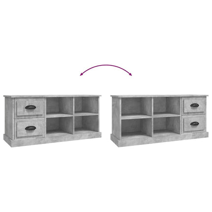 TV-bänk betonggrå 102x35,5x47,5 cm konstruerat trä