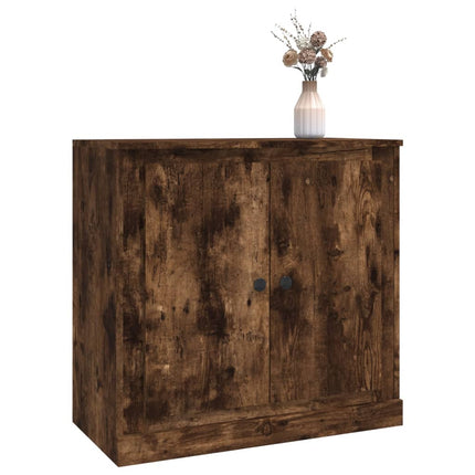 Skänk rökfärgad ek 70x35,5x67,5 cm konstruerat trä