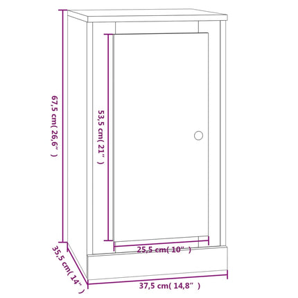 Skåp betonggrå 37,5x35,5x67,5 cm konstruerat trä