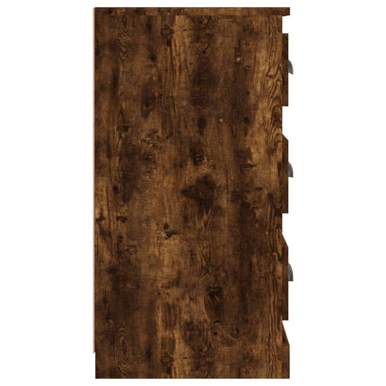 Skänk rökfärgad ek 70x35,5x67,5 cm konstruerat trä