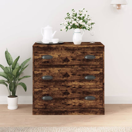 Skänk rökfärgad ek 70x35,5x67,5 cm konstruerat trä