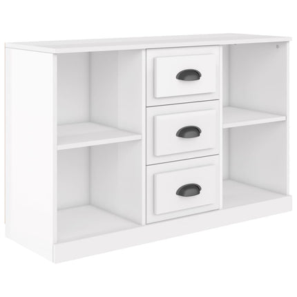 Skänk vit högglans 104,5x35,5x67,5 cm konstruerat trä