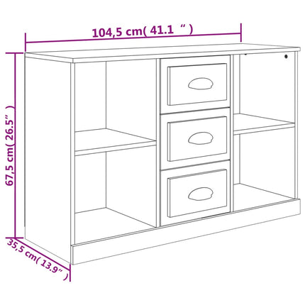 Skänk sonoma-ek 104,5x35,5x67,5 cm konstruerat trä