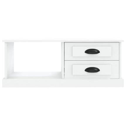 Soffbord vit 90x50x35 cm konstruerat trä