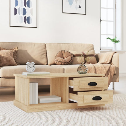 Soffbord sonoma-ek 90x50x35 cm konstruerat trä