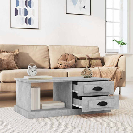 Soffbord betonggrå 90x50x35 cm konstruerat trä