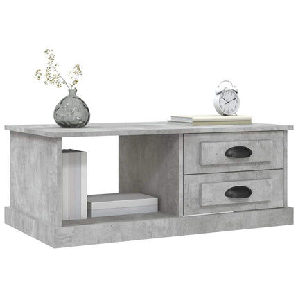 Soffbord betonggrå 90x50x35 cm konstruerat trä
