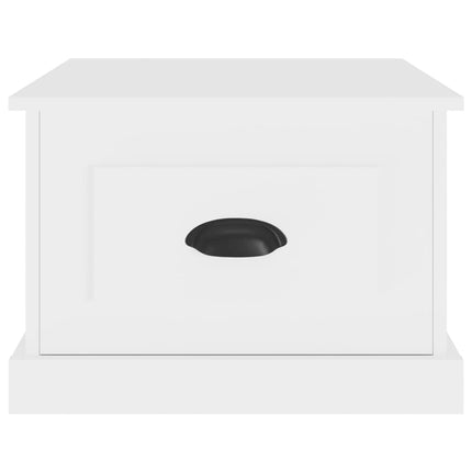 Soffbord vit 50x50x35 cm konstruerat trä