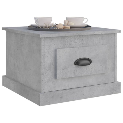 Soffbord betonggrå 50x50x35 cm konstruerat trä
