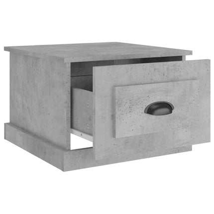 Soffbord betonggrå 50x50x35 cm konstruerat trä