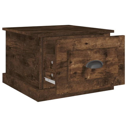 Soffbord rökfärgad ek 50x50x35 cm konstruerat trä