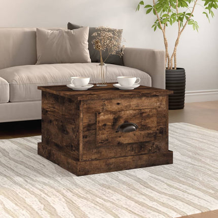 Soffbord rökfärgad ek 50x50x35 cm konstruerat trä
