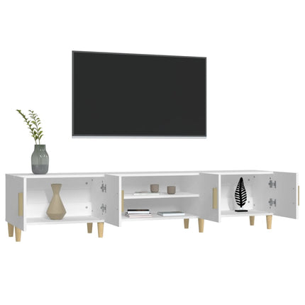 TV-skåp vit 180x31,5x40 cm konstruerat trä