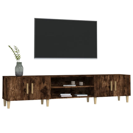TV-skåp rökfärgad ek 180x31,5x40 cm konstruerat trä