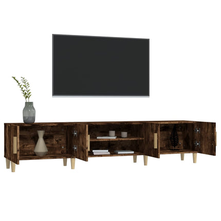 TV-skåp rökfärgad ek 180x31,5x40 cm konstruerat trä