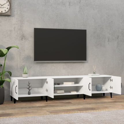 TV-skåp vit 180x31,5x40 cm konstruerat trä