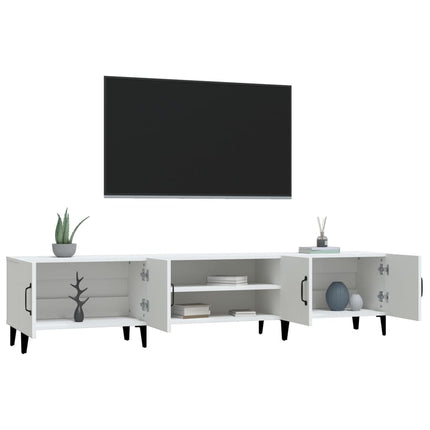 TV-skåp vit 180x31,5x40 cm konstruerat trä