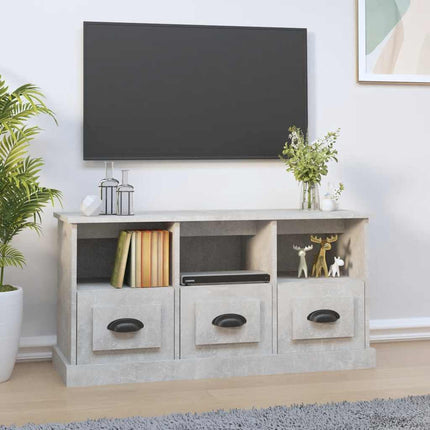 Tv-bänk betonggrå 100x35x50 cm konstruerat trä