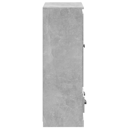 Skåp betonggrå 60x35,5x103,5 cm konstruerat trä