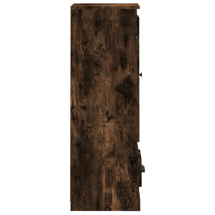 Skåp rökfärgad ek 36x35,5x103,5 cm konstruerat trä