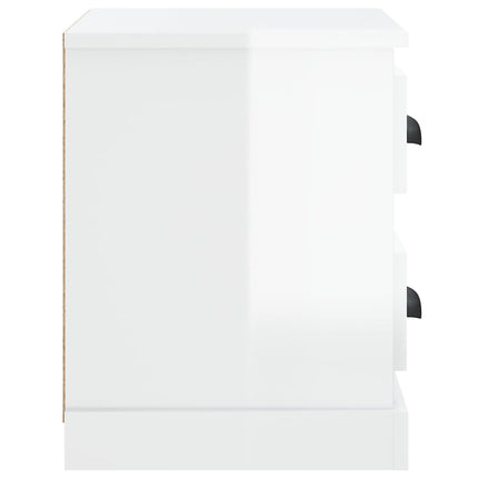 Sängbord vit högglans 60x35,5x45 cm