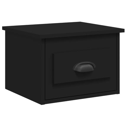 Väggmonterade sängbord 2 st svart 41,5x36x28 cm