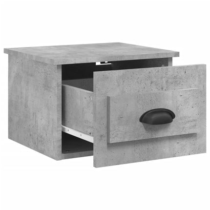 Väggmonterade sängbord betonggrå 41,5x36x28 cm
