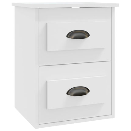 Väggmonterade sängbord vit 41,5x36x53cm