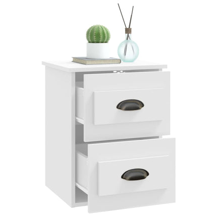 Väggmonterade sängbord vit 41,5x36x53cm