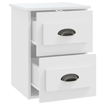 Väggmonterade sängbord vit 41,5x36x53cm