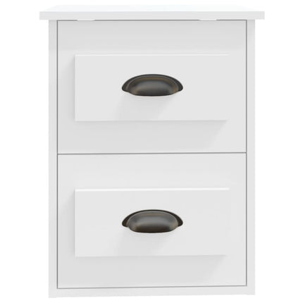 Väggmonterade sängbord 2 st vit 41,5x36x53cm