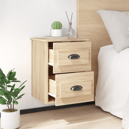 Väggmonterade sängbord sonoma-ek 41,5x36x53cm