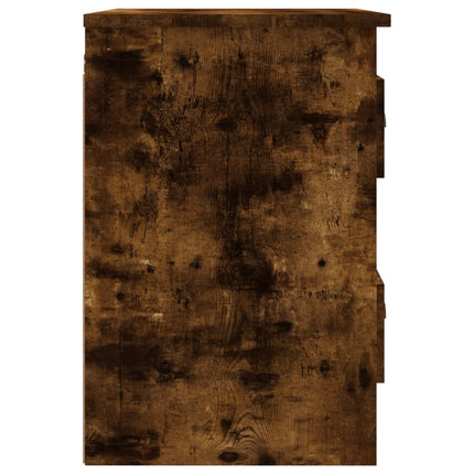 Väggmonterad sängbord rökfärgad ek 41,5x36x53cm