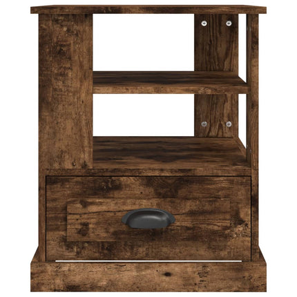 Soffbord rökfärgad ek 50x50x60 cm konstruerat trä