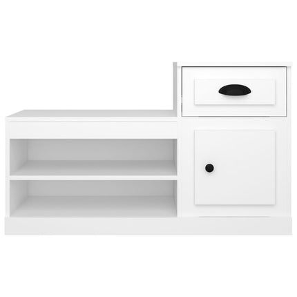 Skoskåp vit 100x42x60 cm konstruerat trä