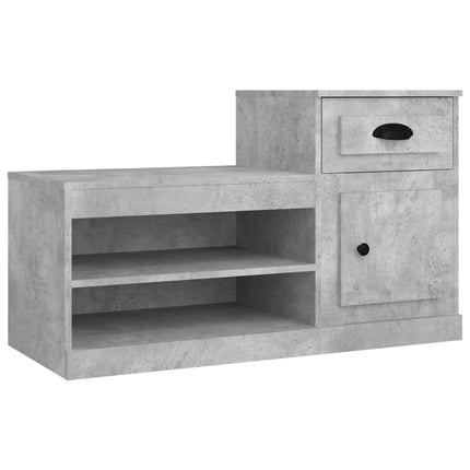 Skoskåp betonggrå 100x42x60 cm konstruerat trä