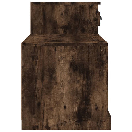 Skoställ rökfärgad ek 100x42x60 cm konstruerat trä