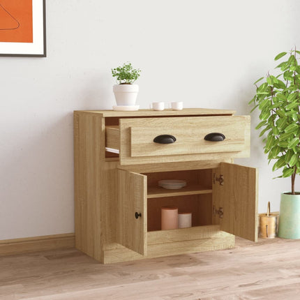 Skänk sonoma-ek 70x35,5x67,5 cm konstruerat trä
