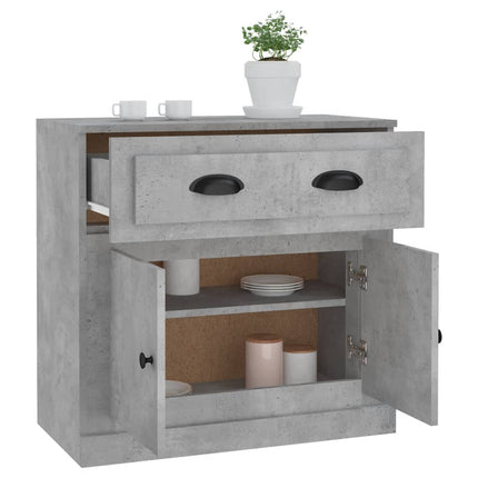 Skåp betonggrå 70x35,5x67,5 cm konstruerat trä