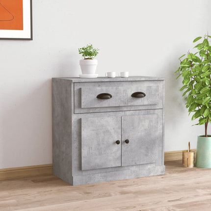Skåp betonggrå 70x35,5x67,5 cm konstruerat trä