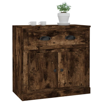 Skänk rökfärgad ek 70x35,5x67,5 cm konstruerat trä