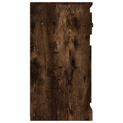 Skänk rökfärgad ek 70x35,5x67,5 cm konstruerat trä