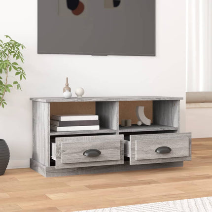 Tv-bänk grå sonoma 93x35,5x45 cm konstruerat trä